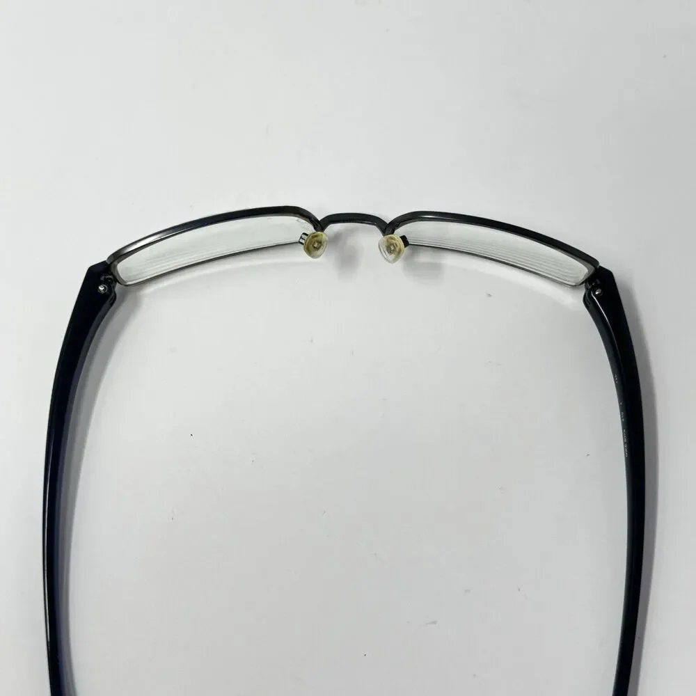 Nike 8079 410 Gunmetal Blue Rectangular Eyeglass Frames 52-17-145